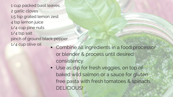 Basil Pesto recipe. Eat to reduce inflammation!