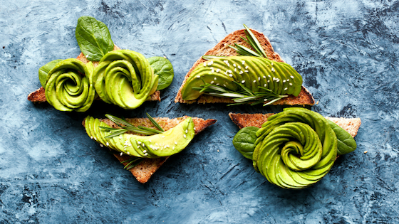 Beautifully designed avocado toast